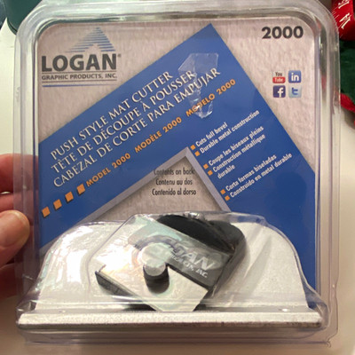 Logan Graphic Products 2000 Push Style Mat Cutter w/ 5 Blades & Instructions