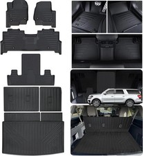 Floor Mats  Trunk Mat  Backrest Mat for 2018-2024 Ford Expedition MAX 7 Sea...
