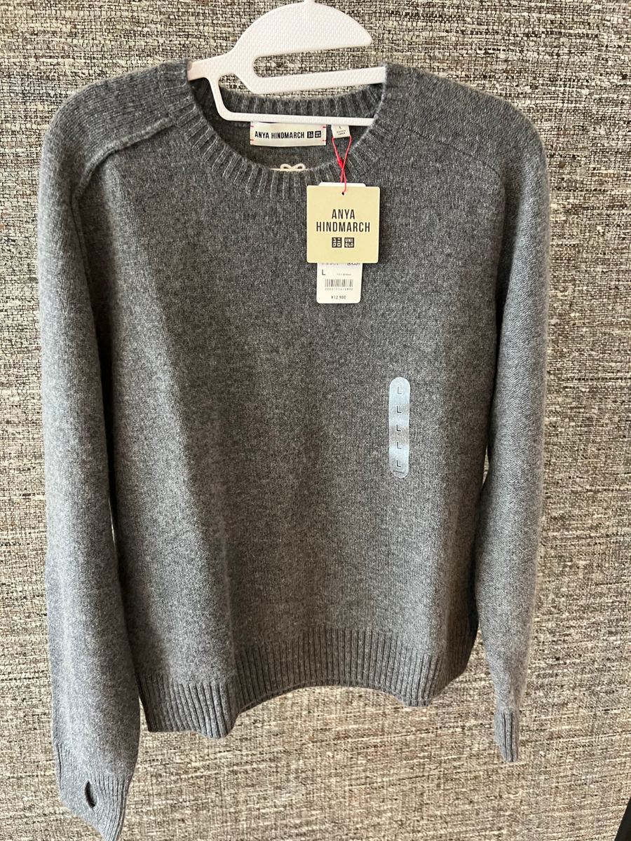 Hot Uniqlo ANYA HINDMARCH Winter Cashmere Crew Neck Sweater