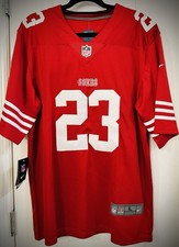 Nike NFL San Francisco 49ers Christian McCaffrey 23 On Field Jersey Red L
