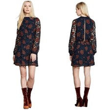 Ali & Jay Women's Dazzling Crochet Floral Lace Long Sleeve Mini Dress, Small