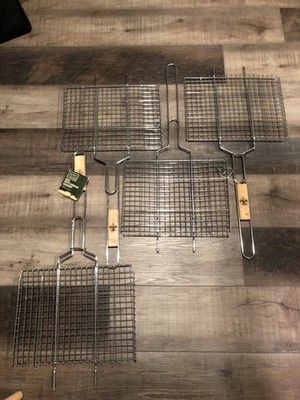 Scout Camping Rectangle BBQ Basket 28'' x 13'' : FOUR BASKETS
