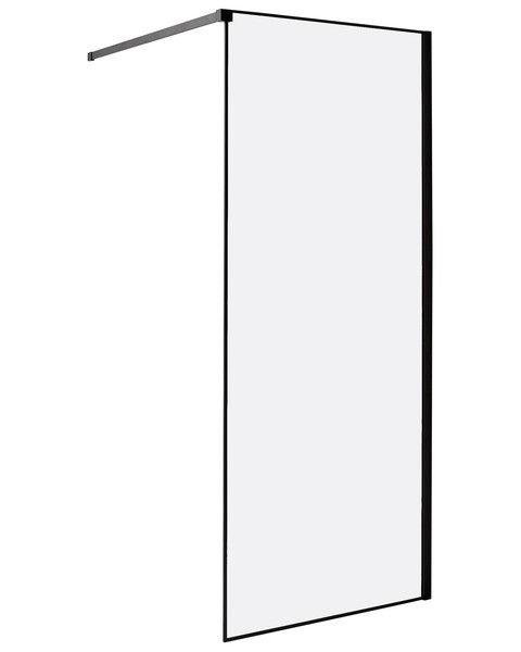Duschwand Ohne TüRen Aus Sicherheitsglas 80 X 190 Cm Schwarz Waspam-image