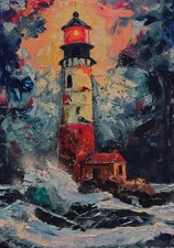 Oil painting 'Searching for the Light' 60*40 cm