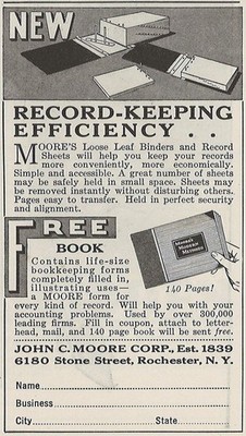 John C Moore Cor Moores Modern Methods Book Vintage Print Ad 1936 Rochester NY u