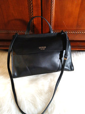 NEW GUESS Black SHAWNA Top Handle Satchel w/Crossbody Bag Buttery Soft