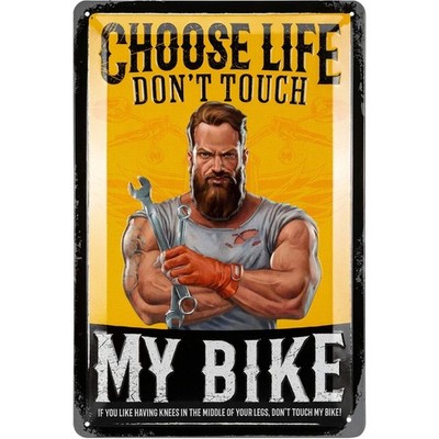 LANOLU Retro Blechschild Motorrad Deko, Motorrad Geschenke für Männer 20x30cm