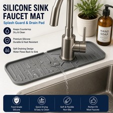 Silicone Sink Faucet Mat Splash Guard Drain Pad Kitchen Counter Organizer