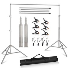 Photo Backdrop Stand 8.5 x10Ft Stainless Steel Heavy Duty Back Drop Adjustabl...