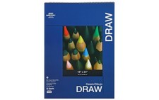 Pro Art Drawing Paper Pad 18"x24" 25 sheets, 80lb, Spiral, Sketch Book,