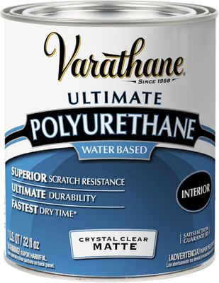 Water-Based Polyurethane Interior Wood Finish Quart Matte Fast Dry Scratch