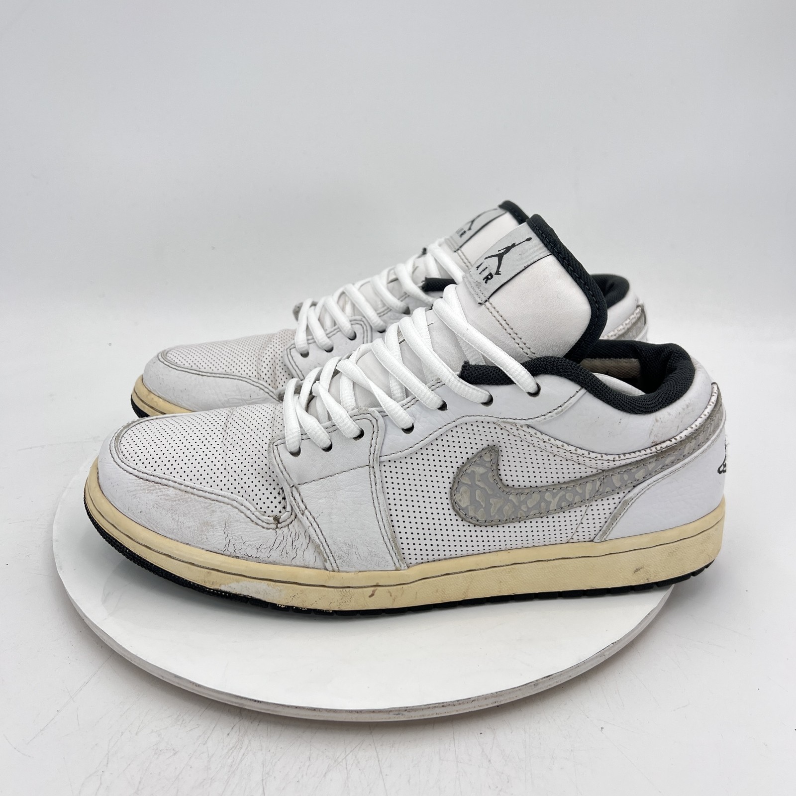 SAOLA Scarpe Nike Air Jordan 1 Phat Retro Low Uomo Taglia 11 338145 110 Bianco Antracite