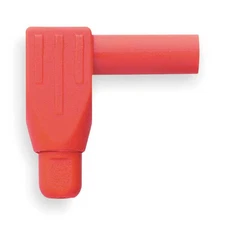 Pomona Electronics 6729-2 Right Angle Banana Plug, Cat Iii 1000V, 1 1/4 In, Red