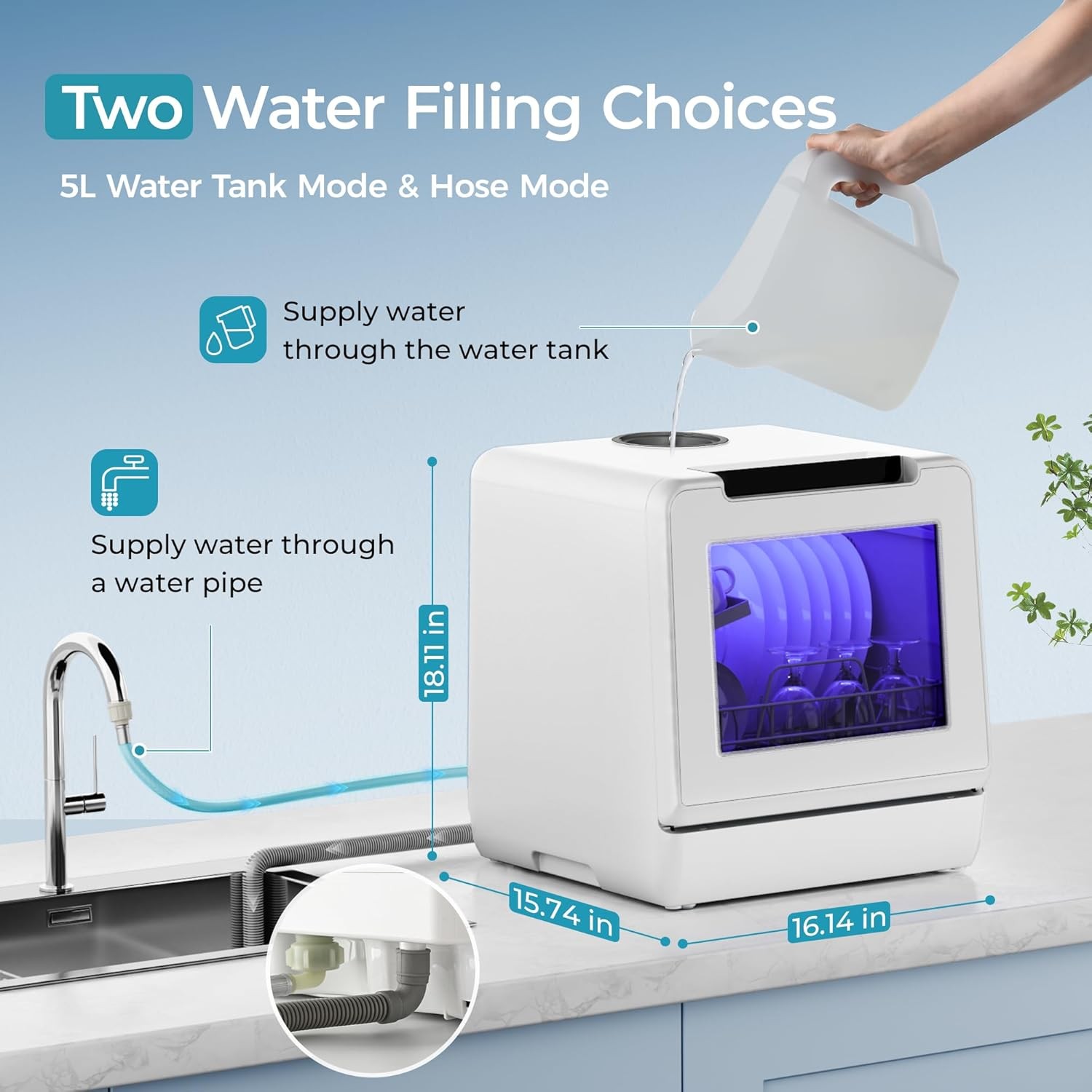 Countertop Dishwasher Portable, Clearance Blowout | Random Color OR MODEL - Thumbnail 2