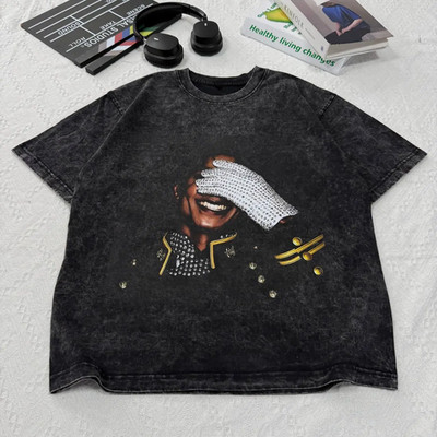 Michael Jackson Era T-Shirt MJ Homage Retro Washed Graphic Tee S-5XL