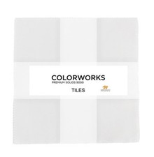 Colorworks 10" Square Pack in Superwhite by Northcott