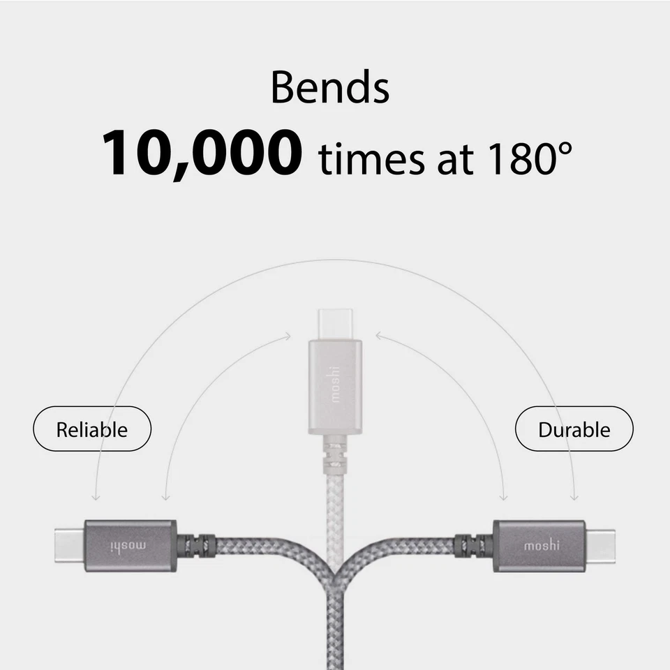 Moshi Integra USB C to Lightning Cable 4ft/1.2m, Mfi-Certified, Power Deliver... - Image 3 of 4