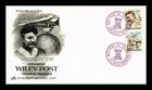 US COVER WILEY POST AVIATION PIONEER AIR MAIL FDC USS MULLINNIX NAVAL CANCEL