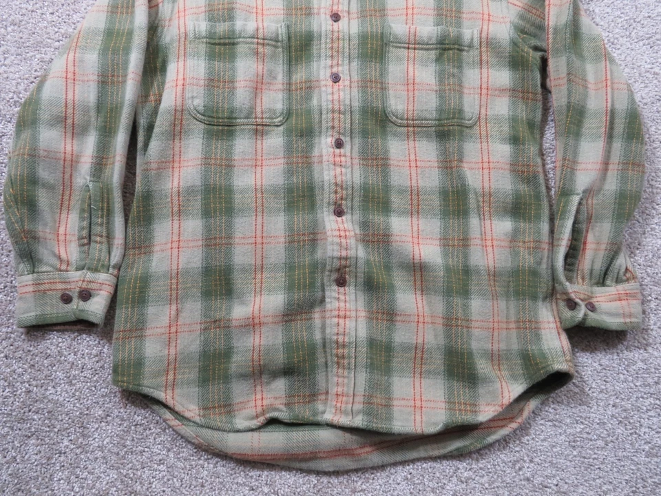 Camisa masculina vintage St Johns Bay grande alta flanela verde Natal - Imagem 2 de 4