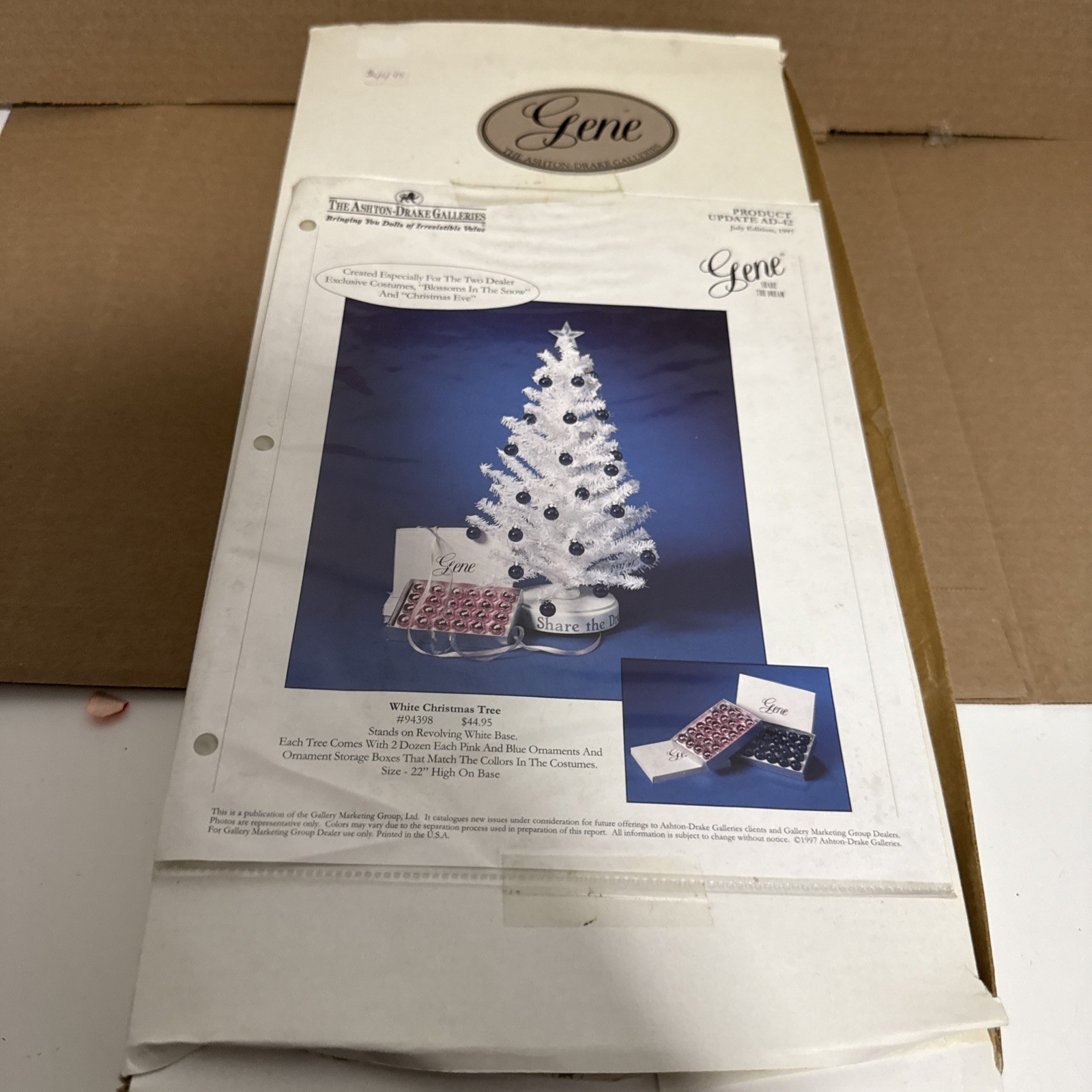 ASHTON DRAKE GENE MARSHALL White Christmas Tree Mel Odom Open Box Brand New