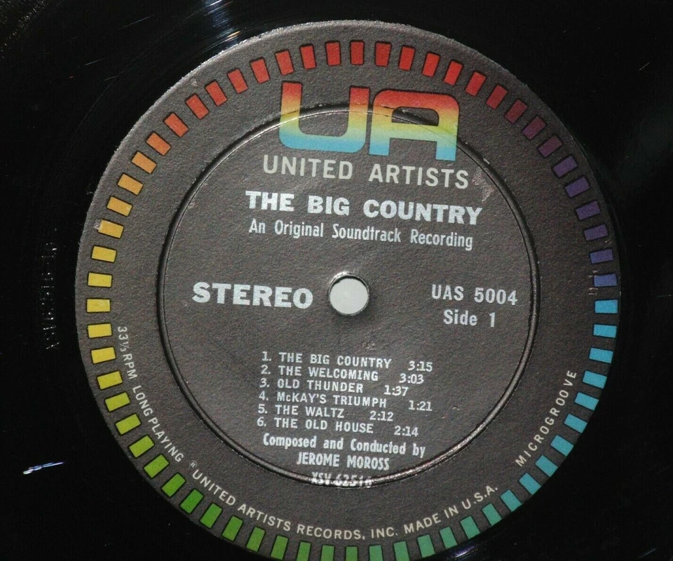 THE BIG COUNTRY OST Soundtrack LP 1958 UAS 5004 Stereo Jerome Moross Vinyl - Image 2 of 4