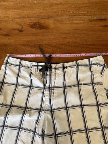 HURLEY Plaid Board Surf Swim Shorts 38 Large XL Brown Y2K - Picture 8 of 10