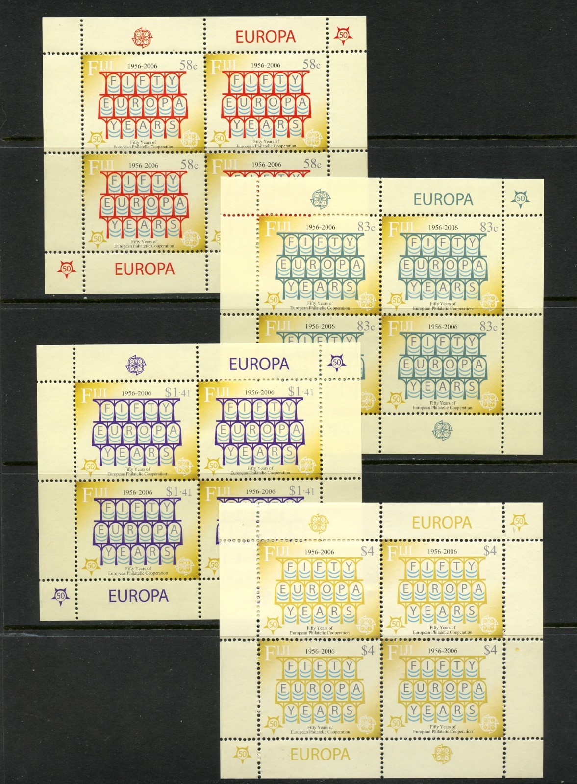 K446 Fiji 2005 Europa stamps FULL SHEETS OF 4 MNH | eBay