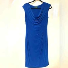 Lauren Ralph Lauren  Women's Size 10 Business Casual Sleeveless Dress Blue