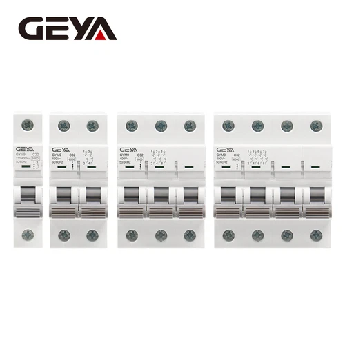 GEYA AC MCB Mini Circuit Breaker 1-4P 6/10/16/25/32/40/50/63/80/100/125A Switch