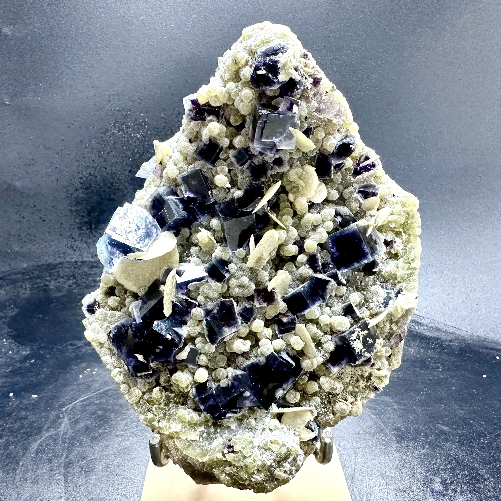 2LB Natural Inner Mongolia Yindu Purple-Blue Fluorite Mineral Specimen