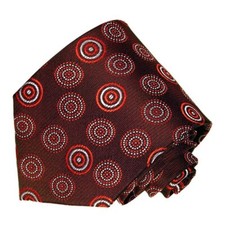 Men's Maroon with Silver Dotted Pattern Neck Tie.