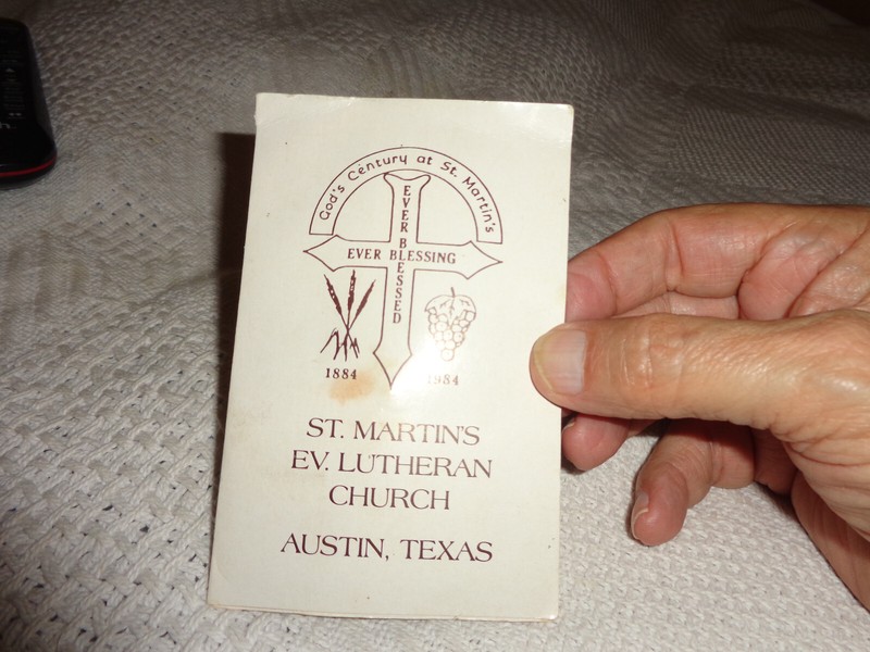St. Martin's EV. Lutheran Church Austin Texas key ring with medallion. #464