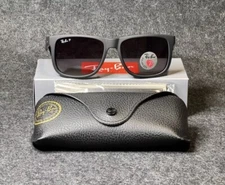 New Ray-Ban Justin RB4165 Matte Black/ Gradient Grey 54mm Sunglasses