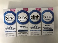 4x Blink GelTears Lubricating Eye Drops Moderate-Severe Dry Eye 10 ML Exp 2026+