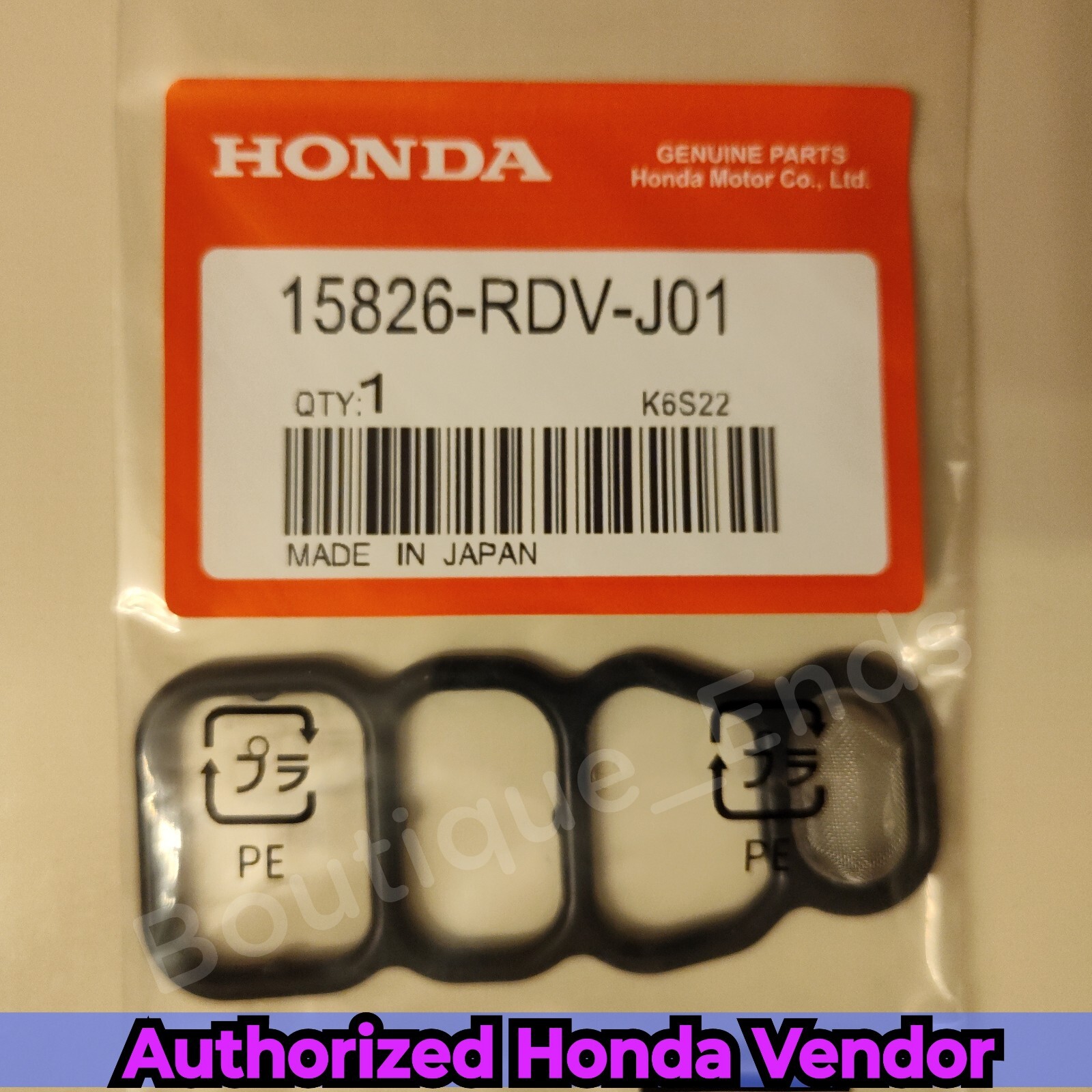 Genuine OEM Gasket VTEC Solenoid Filter 15826-RDV-J01 Seal Spool Valve ...