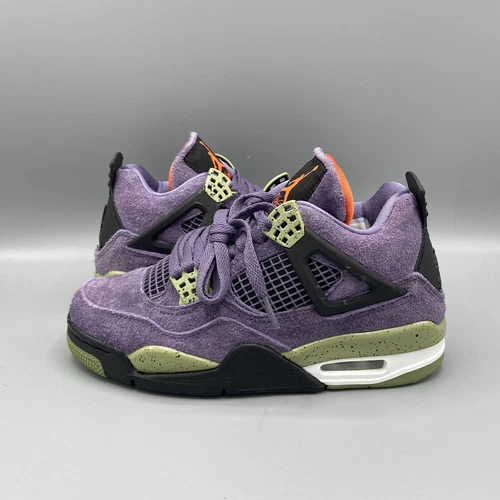 Air Jordan 4 Retro Canyon Purple Sneaker Wildleder Freizeitschuhe UK 3,5 EU 36,5 NEU
