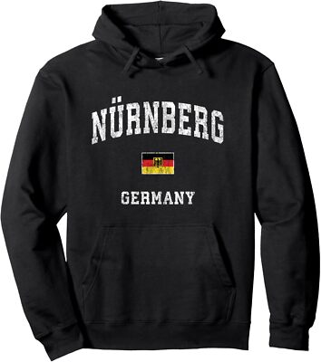 Nuremberg Germany Nurnberg Vintage Athletic Sports Design Pullover Hoodie