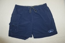 Tommy Bahama Swim Trunks Blue 100 Nylon Cargo Pocket Mens Size XL x 6"