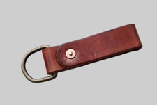 Schlüsselanhänger Gürtelaufhänger Kupfer genietet handgefertigt 3 mm dick taktisch EDC Leder