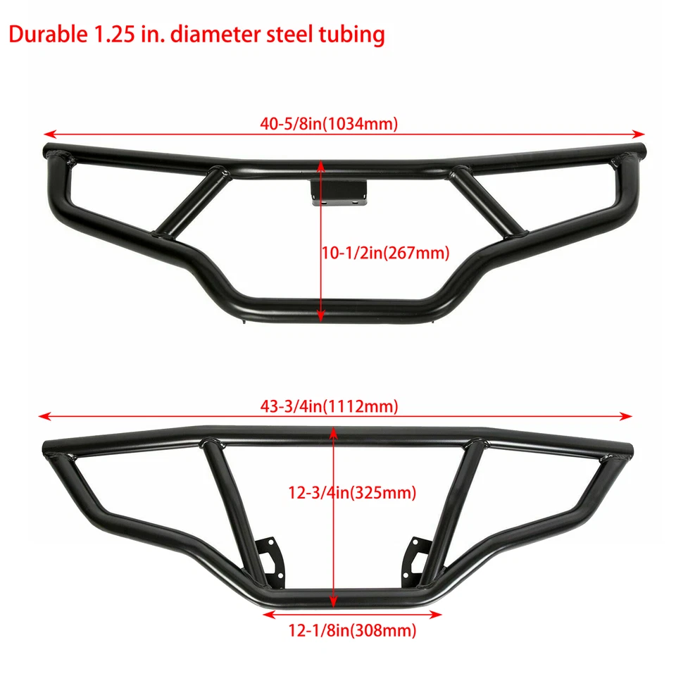 For Polaris Sportsman 570 SP 2016-2020 Brush Guard Bumper Set Front & Rear - Image 3 of 4
