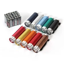  LED Flashlights 10 Pack 50 Lumens Multicolor Compact Lights 
