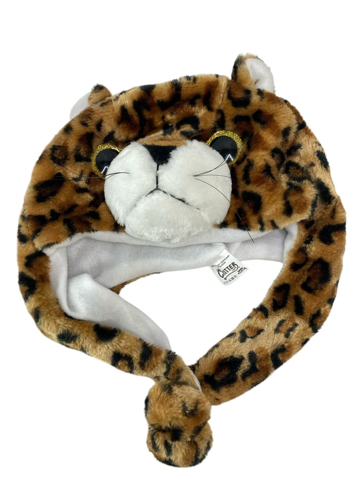 Divertidos sombreros de felpa para animales con forro polar súper suaves cálidos sombrero orejeras usados en excelente estado Foto 3 de 4