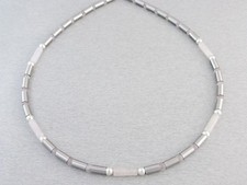 Titanium Titan Halskette Collier Rosenquarz 925 Silber Damen Kugel Schmuck Stein