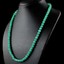 890.00 Cts Earth Mined ENHANCED Emerald 3 Line Round Faceted Beads