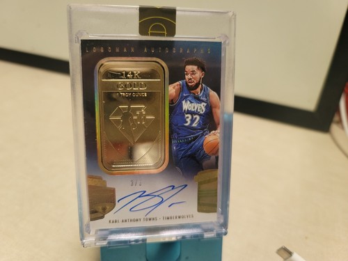 Karl-Anthony Towns 2021-22 Panini Eminence Logoman 1 Ounce 14K Gold 3/3