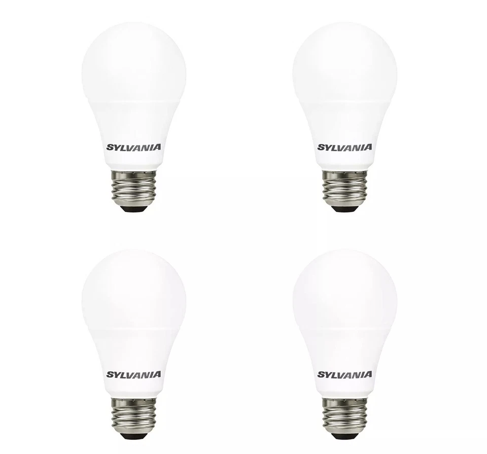 SYLVANIA LED A19 Light Bulb, 100W=14W, Non-Dimmable, 1500LM, Soft White, 4 Pk - Image 2 of 3