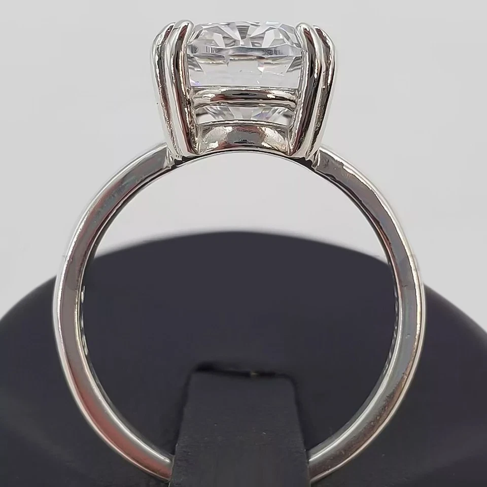 4.00 Ct Certified Lab Created Oval Cut White Diamond 925 Silver Ring Great Shine - Image 3 of 3