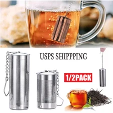 2Pcs Tea Infuser Filter Strainers for Loose Stainless Steel Extra Fine Mesh USA