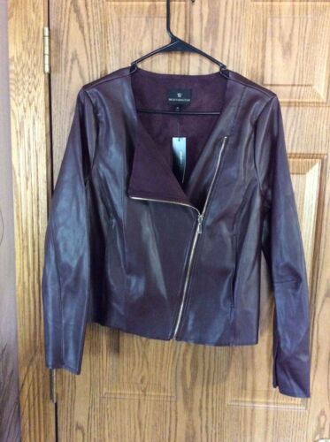 Worthington Blazer Medium NWT Wine Color Faux Leather