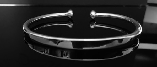 Solid 925 Sterling Silver Open Mens Torque Identity Bangle Bracelet UK RRP £70+ - Picture 8 of 8